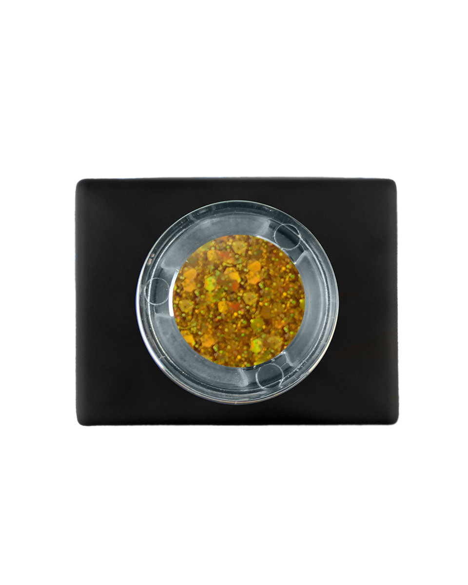 Arany csillám gél lakk - Gold glitter - 15 ml (2)