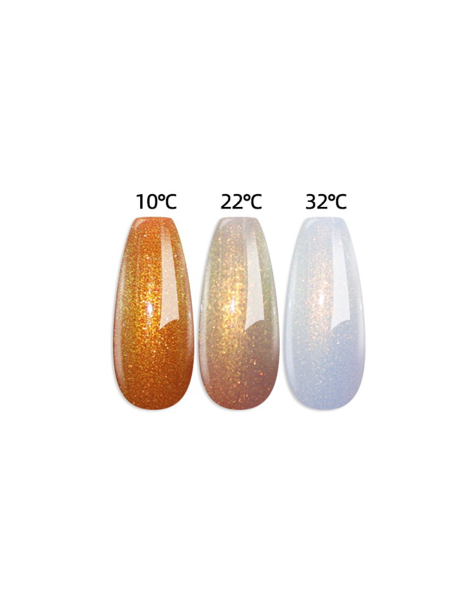 Bronz-Arany-Fehér thermo gél lakk - 3 colors thermo gel - 15ml (3)