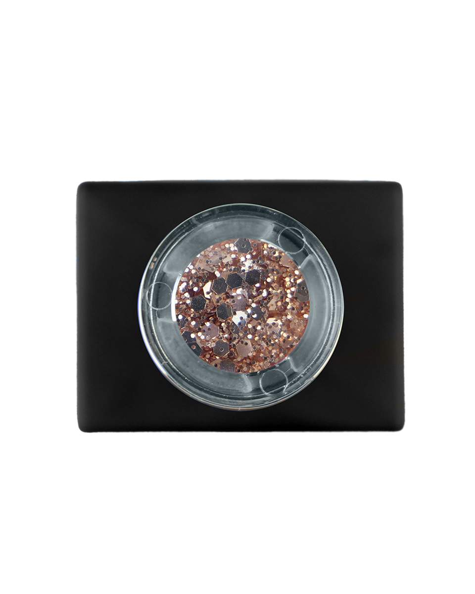 Bronz csillám gél lakk - Bronze glitter - 15 ml (2)