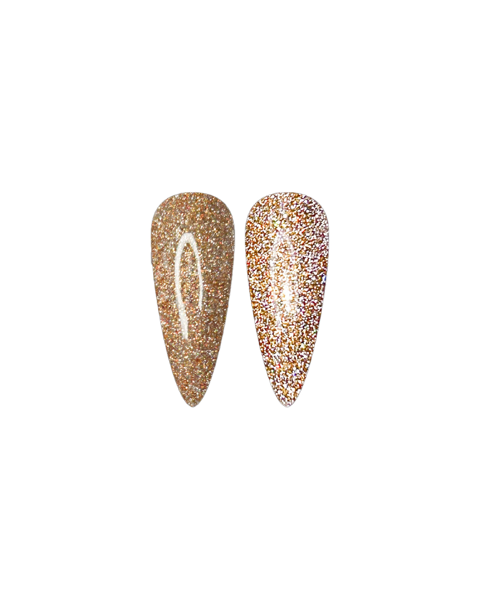 Bronz reflektív gél lakk - Disco 05 - 15 ml (3)