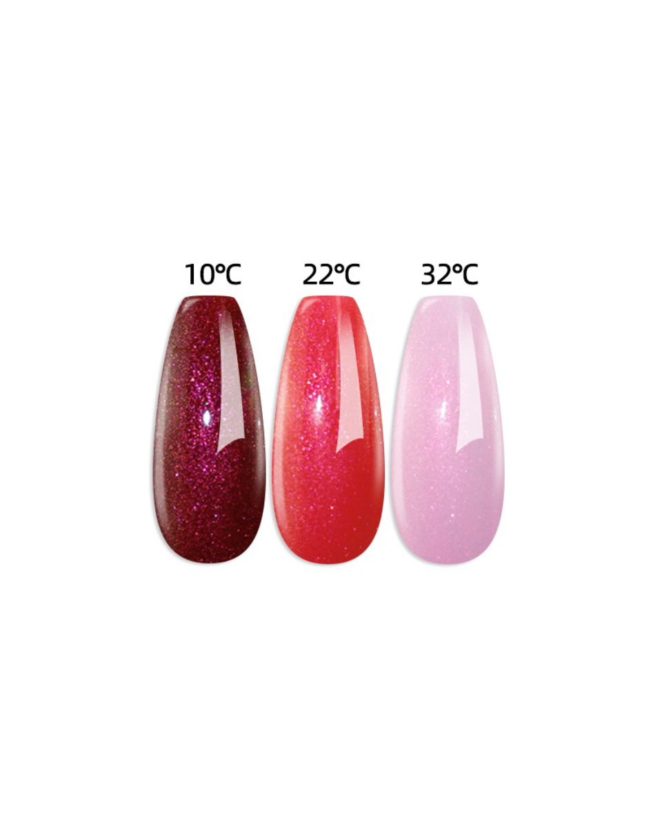 Ciklámen-Piros-Rózsaszín thermo gél lakk - 3 colors thermo gel - 15ml (3)