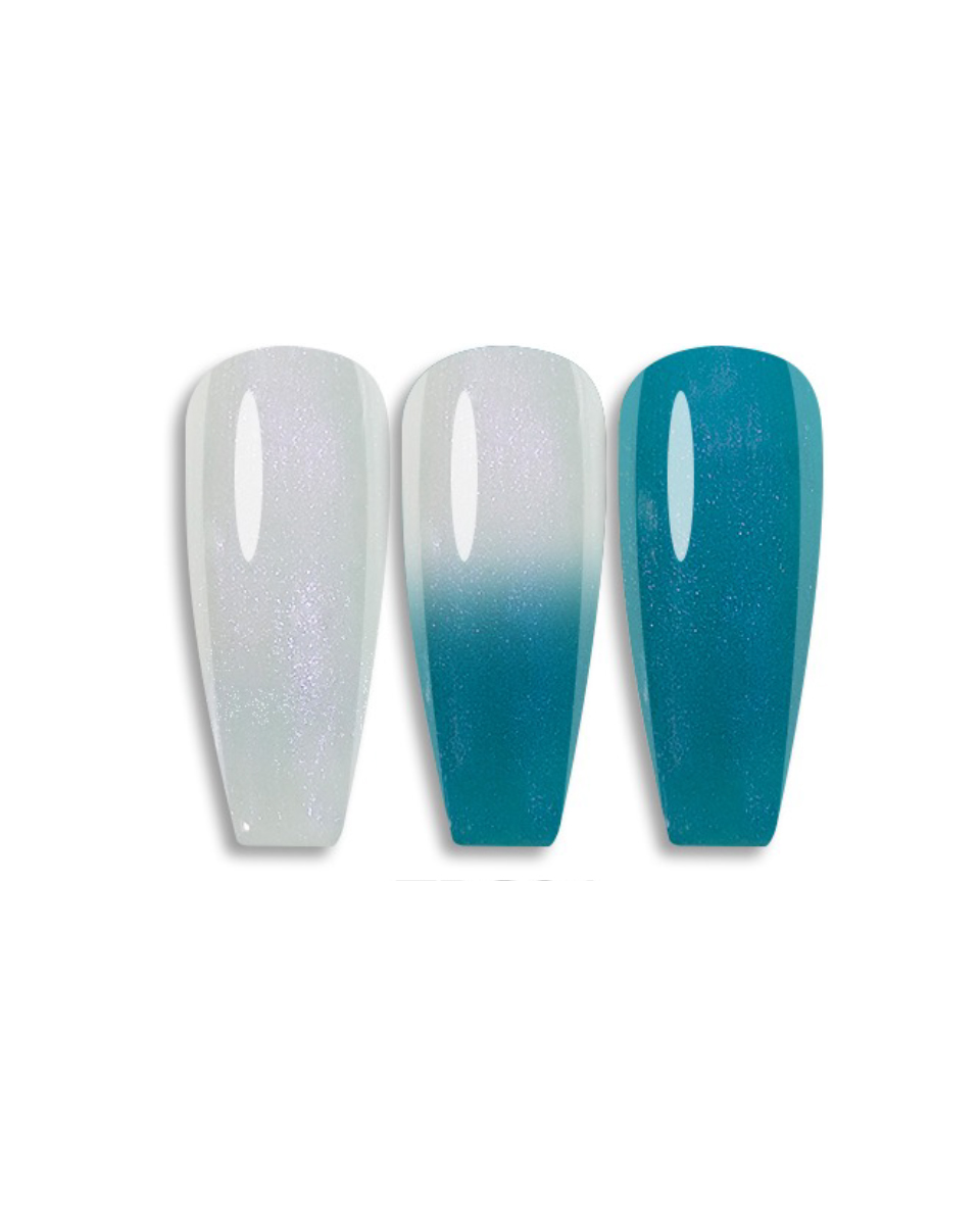 Fehér-Türkiz thermo gél lakk - 2 colors thermo gel - 15 ml (3)