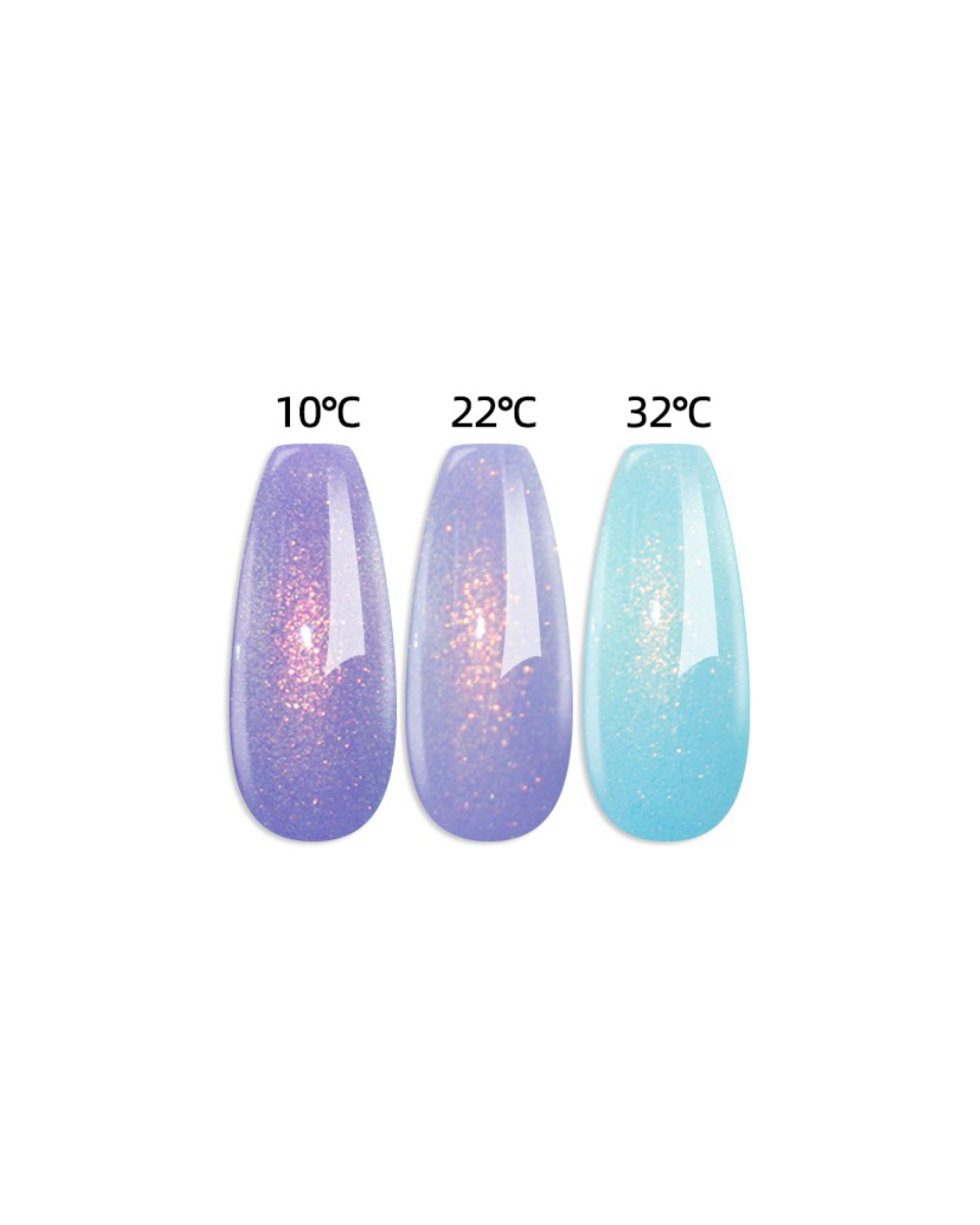 Lila-Ibolya-Kék thermo gél lakk - 3 colors thermo gel - 15ml (3)