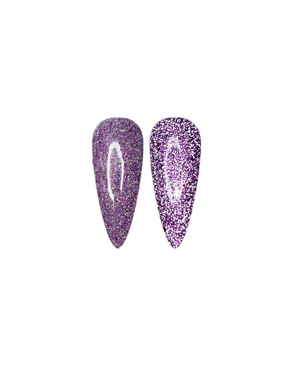 Lila reflektív gél lakk - Disco 15 - 15 ml (3)