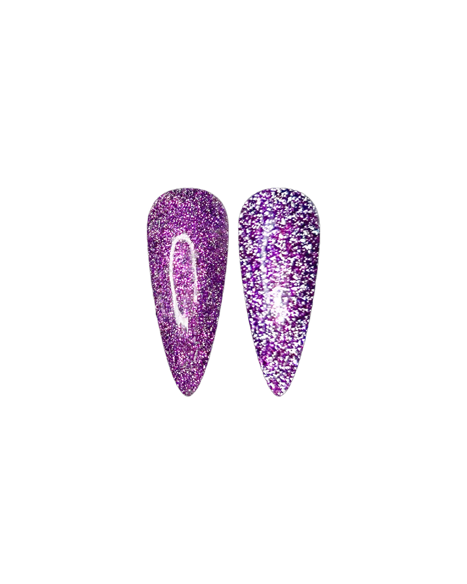 Lila reflektív gél lakk - Disco 17 - 15 ml (3)