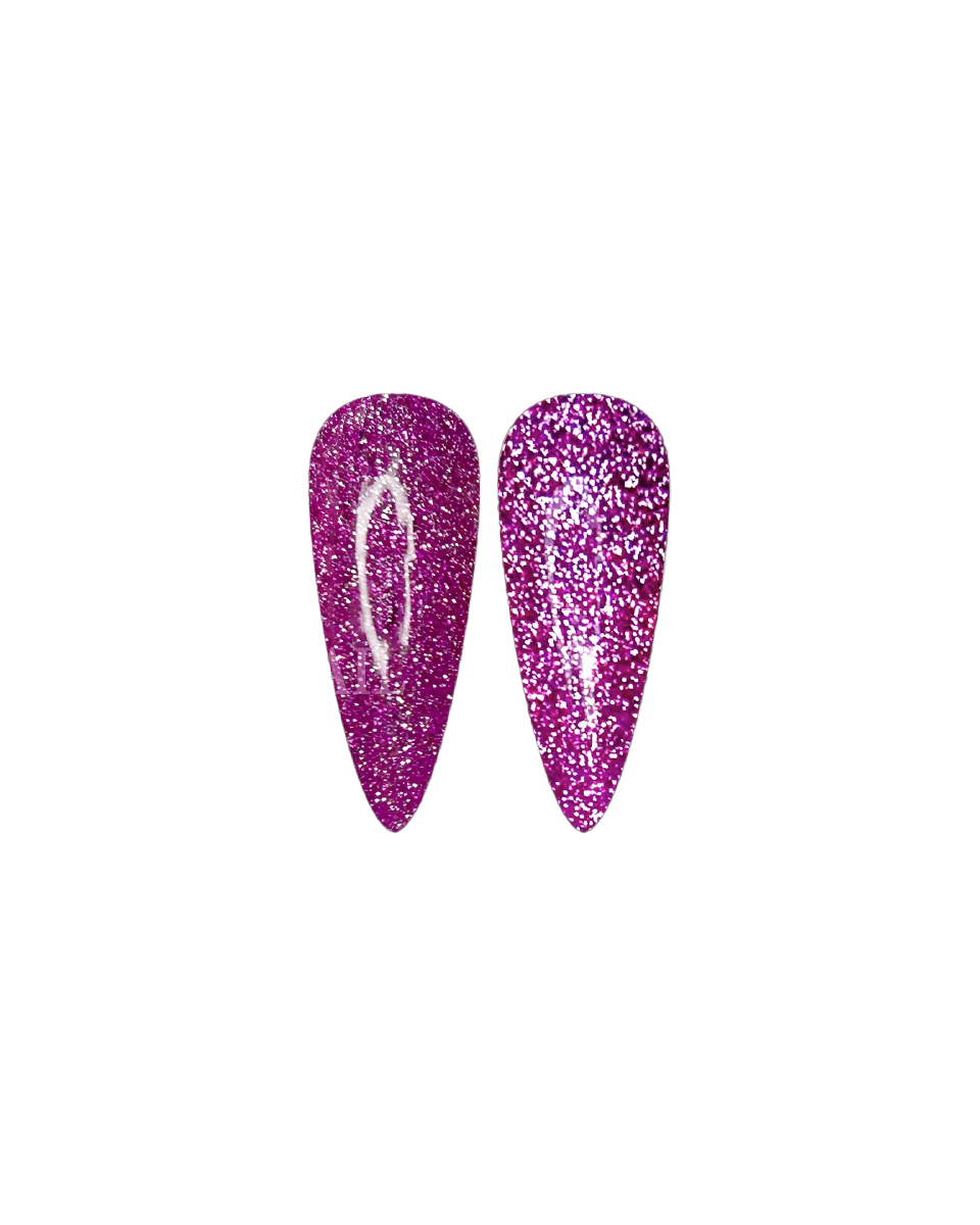 Lila reflektív gél lakk - Disco 21 - 15 ml (3)
