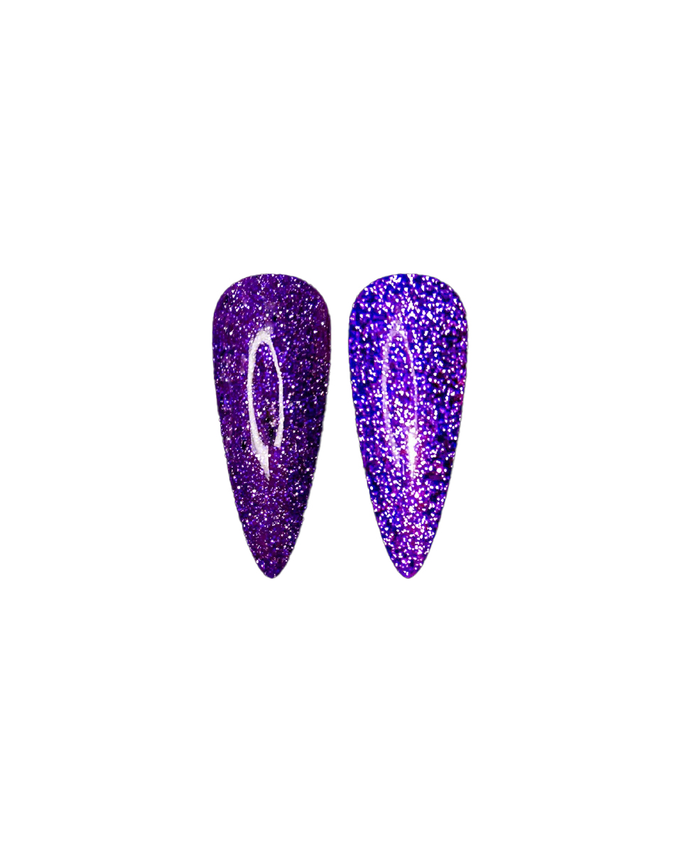 Lila reflektív gél lakk - Disco 22 - 15 ml (3)