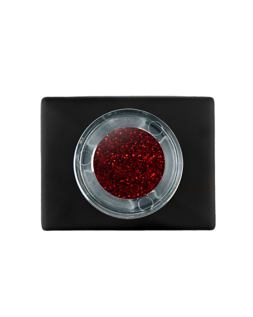 Piros csillám gél lakk - Ruby glitter - 15 ml (2)