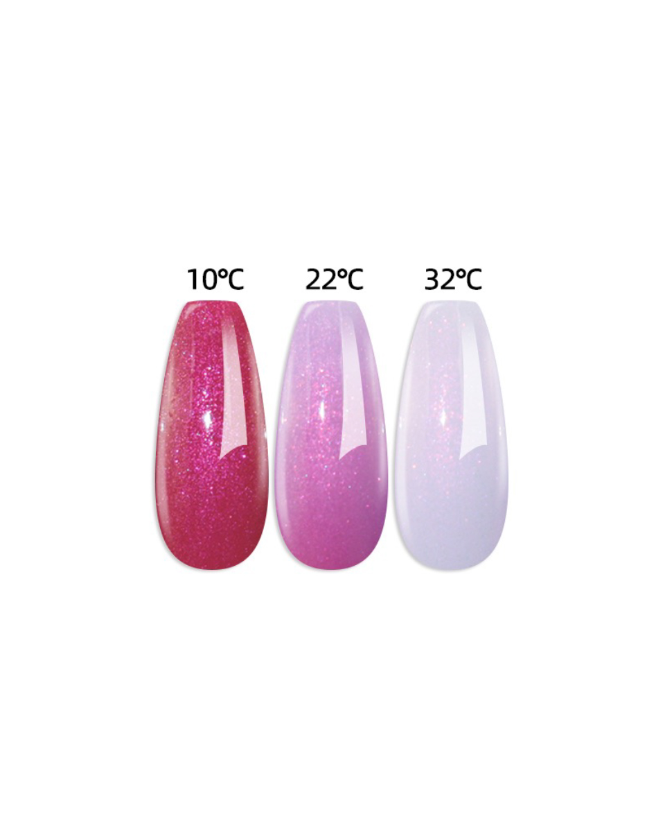 Piros-Pink-Fehér thermo gél lakk - 3 colors thermo gel - 15ml (3)