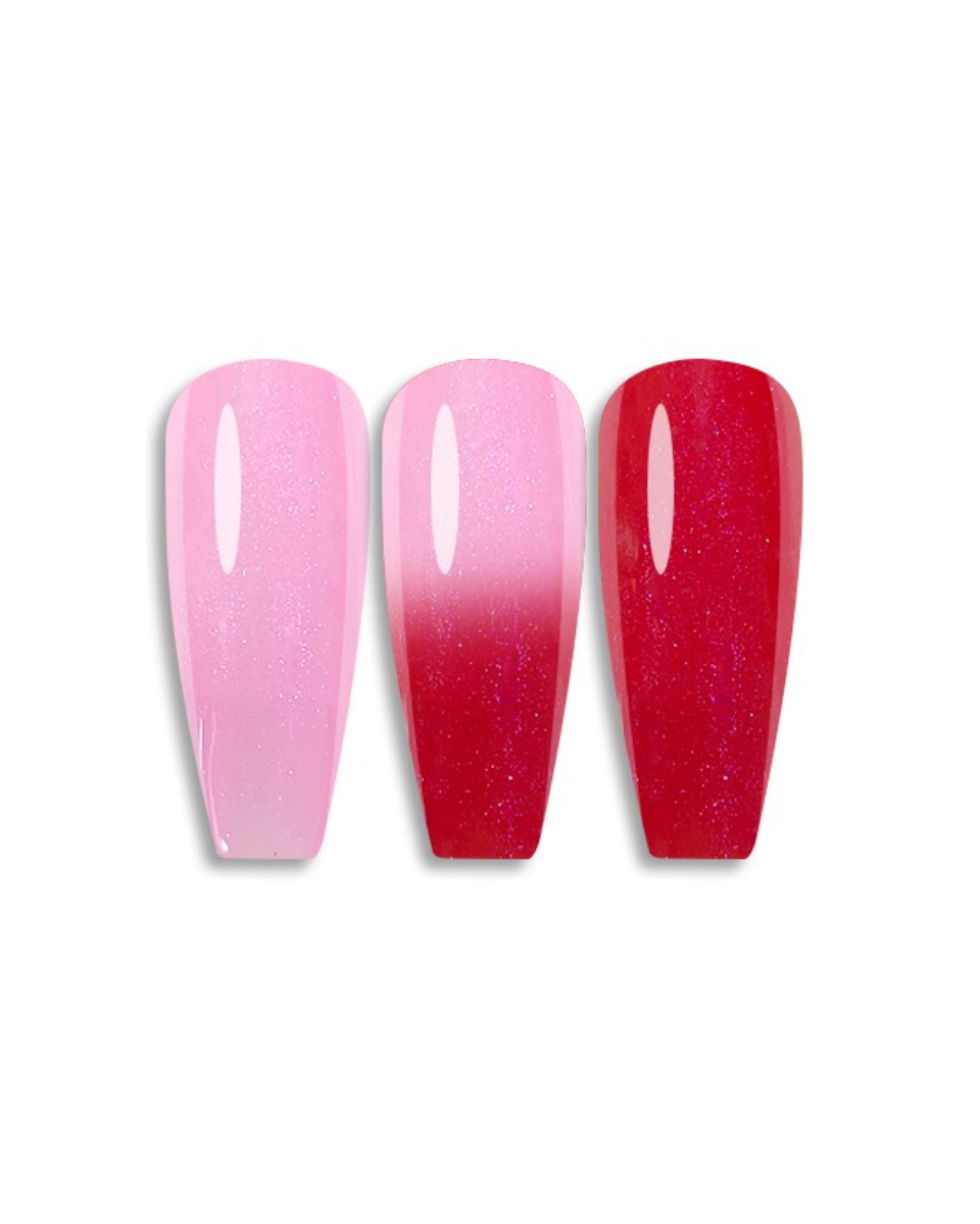 Rózsaszín-Piros thermo gél lakk - 2 colors thermo gel - 15 ml (3)