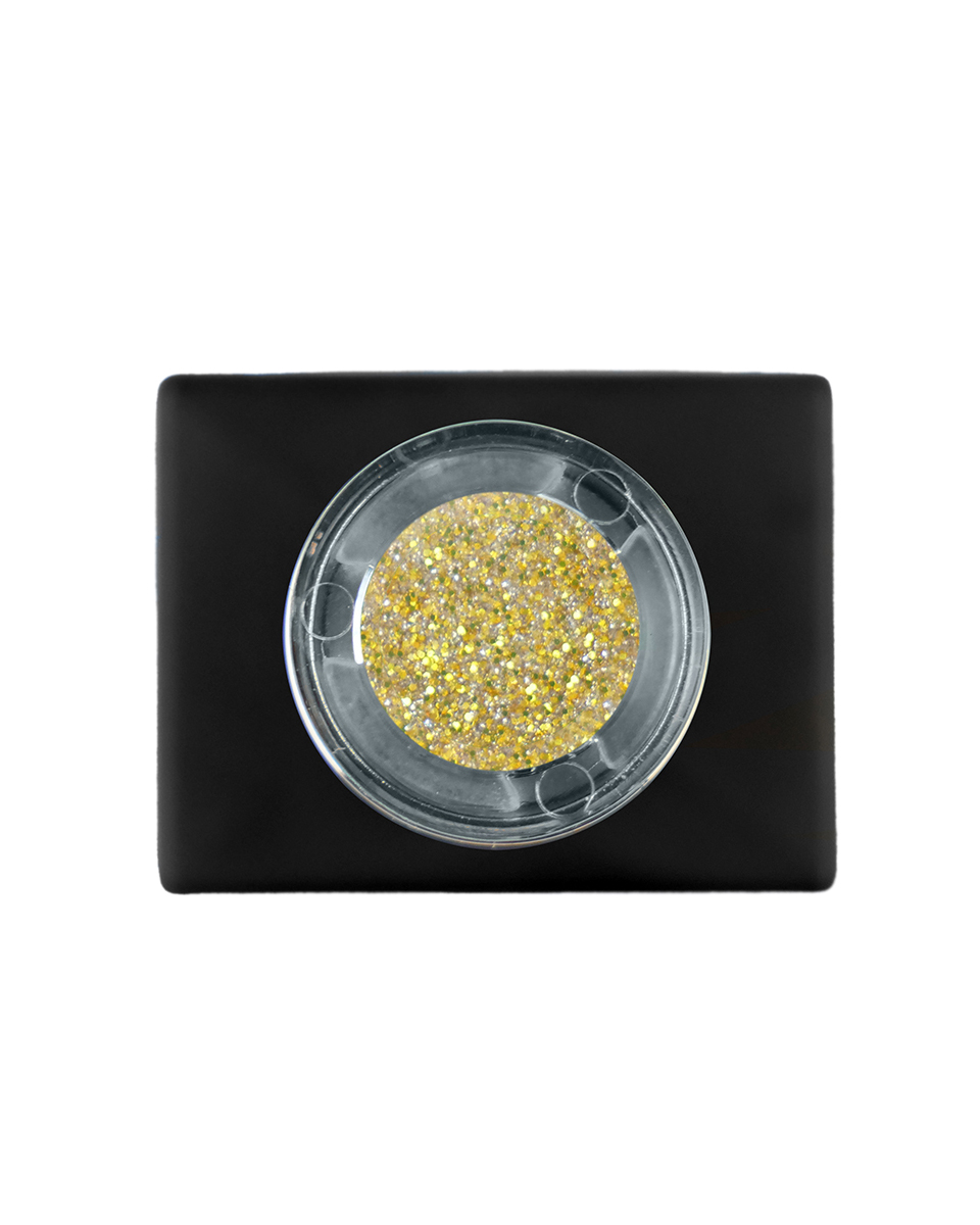 Sárga arany reflektív gél lakk - Disco 03 - 15 ml (2)