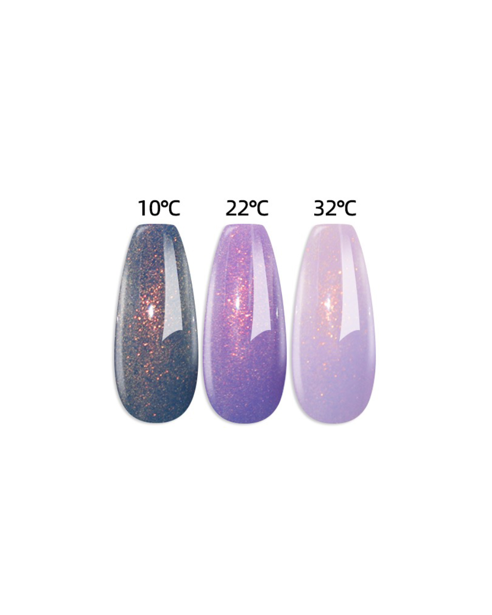 Türkiz-Ibolya-Lila thermo gél lakk - 3 colors thermo gel - 15ml (3)