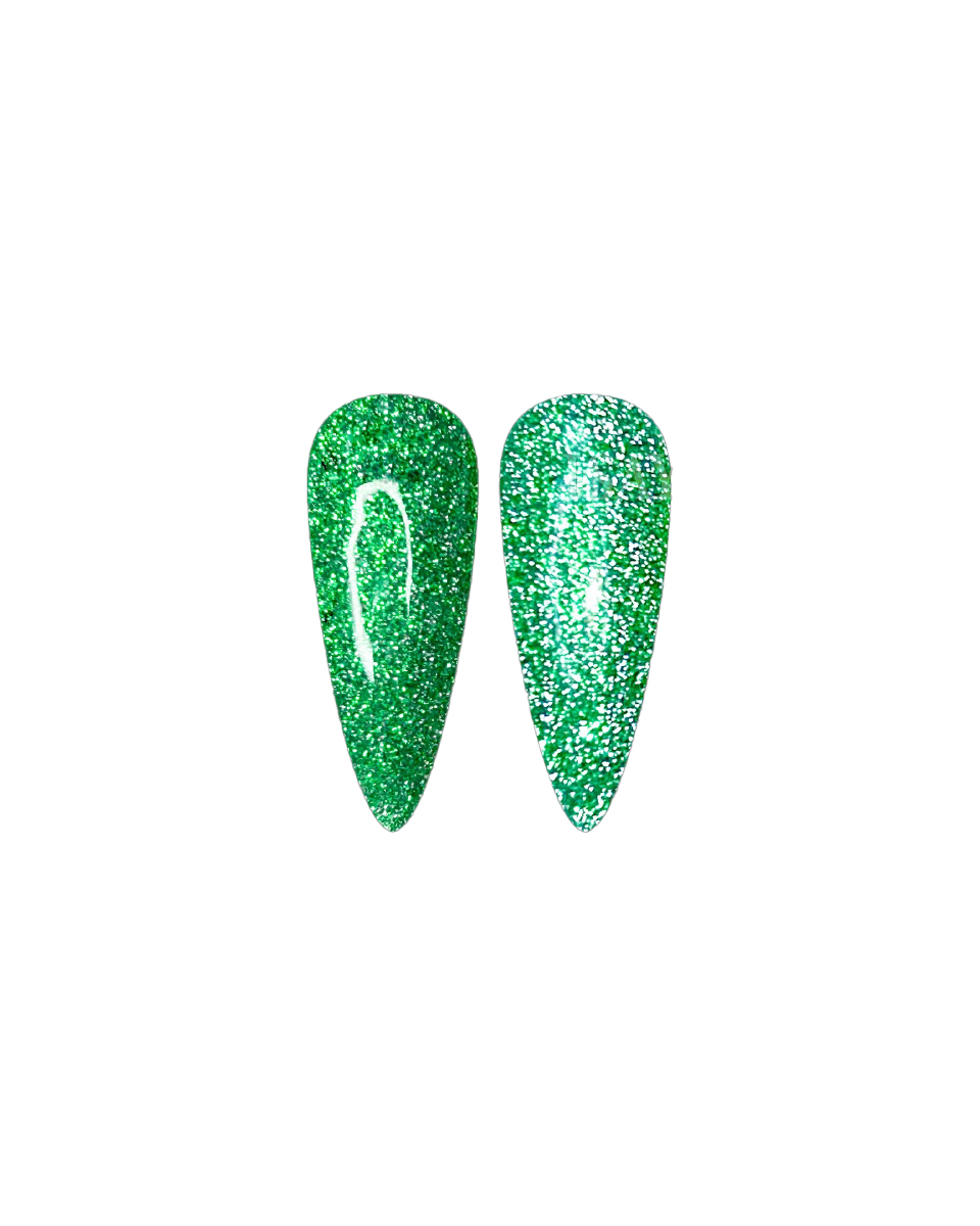 Zöld reflektív gél lakk - Disco 02 - 15 ml (3)